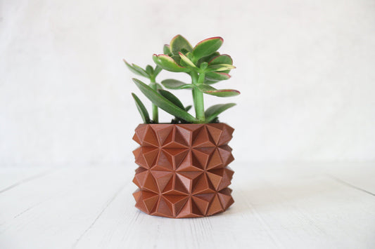 3d print copper plant pot, 3-7 inch small plant pot or large plant pot, succulent pot, plant pot indoor use, indoor succulent planter