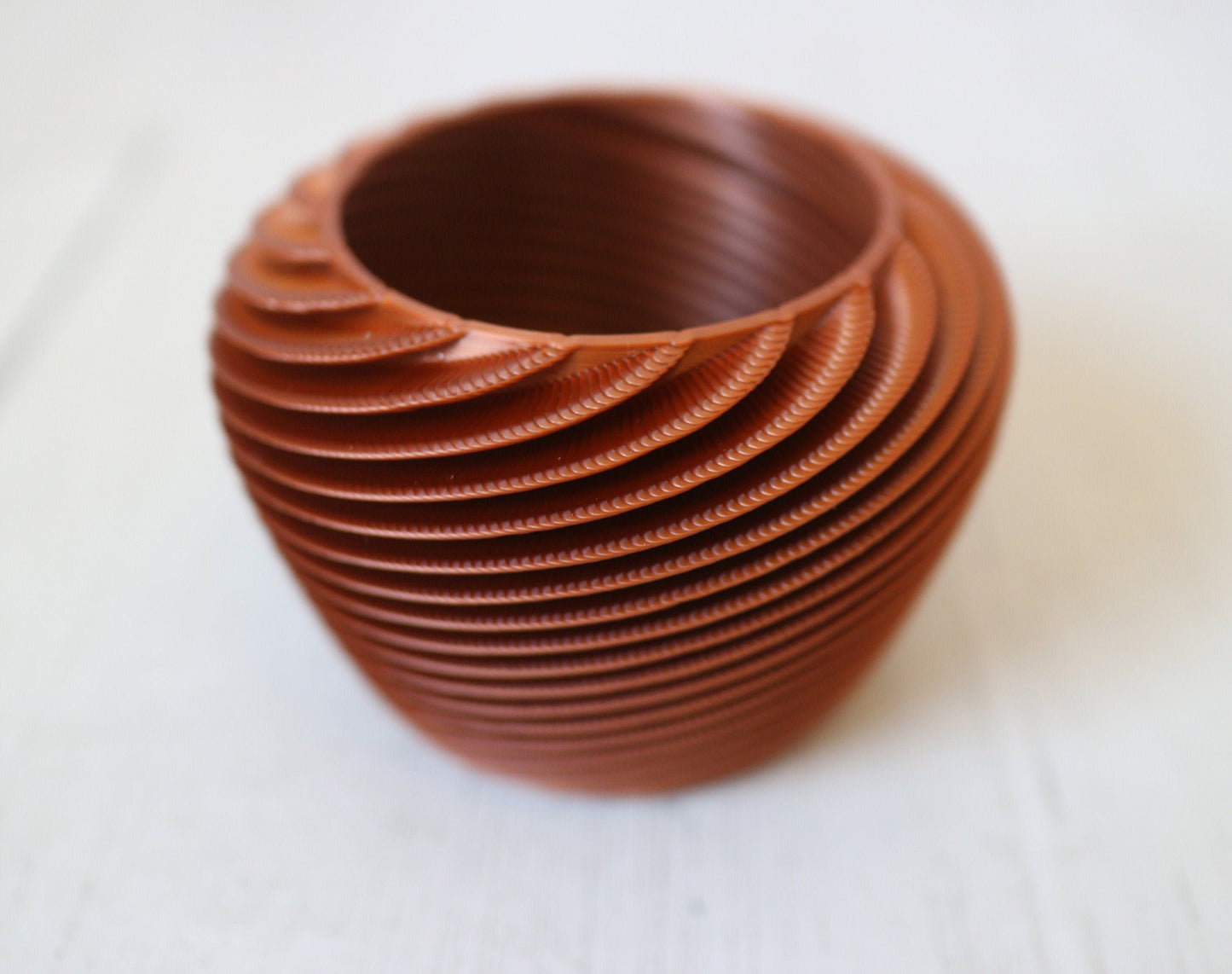 3d print copper plant pot, 3-7 inch small plant pot or large plant pot, succulent pot, plant pot indoor use, indoor succulent planter