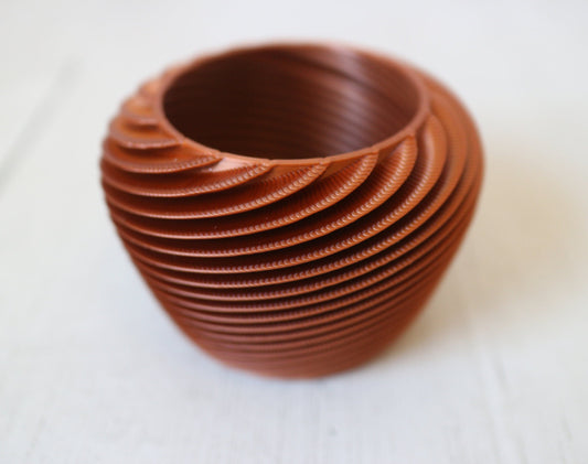3d print copper plant pot, 3-7 inch small plant pot or large plant pot, succulent pot, plant pot indoor use, indoor succulent planter