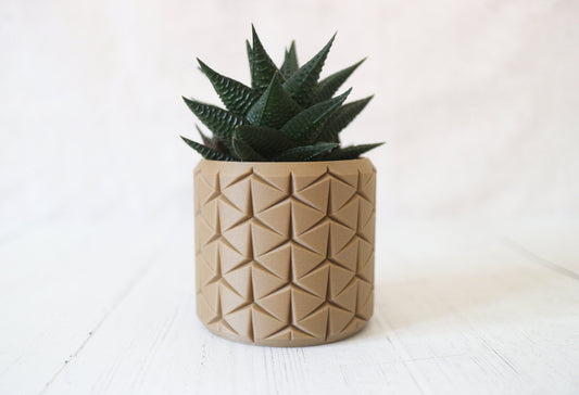 3d print wood plant pot, 3-7 inch small plant pot or large plant pot, succulent pot, plant pot indoor use, indoor succulent planter